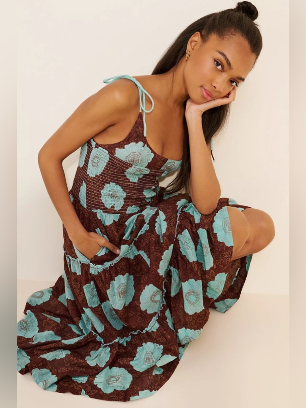 𝓯𝓹 Free People ~ Adriel Floral Midi Dress - Picture 7 of 16
